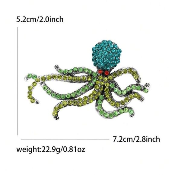 Octopus Brooch - Picture 2 of 7